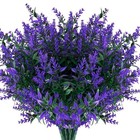 8 Bundles Artificial Flowers Uv Resistant Fake Plants Outdoor Home Garden Decor