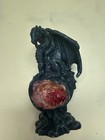 Fantasy Dragon Figurine Lot Of 6 Resin Statues Geode Crystal Dragon Gothic Decor