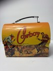 Rare Vtg 2005 Tin Accoutrements    cowboy    Metal Dome Lunchbox