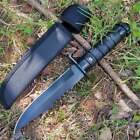 11 22  Black Tactical Survival Hunting Fixed Blade Knife Army Bowie W  Sheath 