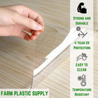 - Clear Vinyl Sheeting - 15 Mil -  4 6  X 25   - Vinyl Plastic Sheeting  Clear V