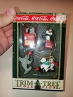 Coca Cola Small Ornaments  yr 1999   Trim A Tree Collection 4 Pieces  h5 