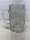 Vintage Dad s Root Beer Soda Clear Barrel Shaped Heavy Glass Mug 5 25  Tall