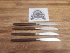 Ekco Eterna Canoe Muffin Set Of 4 Vtg Mid Century Modern Dinner Knives 8 3 4   