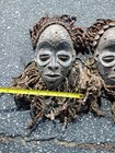 Small Vintag African Handcrafted  Wooden Metal Tikar Authentic Mask Cameroon 11 