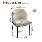Dining Chair Set Of 2 Modern Upholstered Dining Chairs With Metal Legs Beige