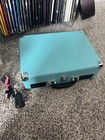 Victrola Bt Suitcase Record Player With 3 Speed Turntable  - Turquoise