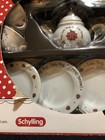 Schylling Lady Bug Tea Set  New  13 Pieces  Porcelain  Play Dishes For Children