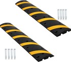2 Pack 3 3 6 Ft Rubber Speed Bump 2 Channel 25000 Lbs Traffic Safety Speed Humps