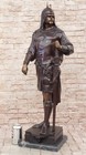 Middle Eastern Scene Bronze Sculpture Arab Man Standing Bronze Statue 37  Tall