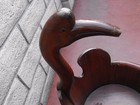 19th Century Chinese Antique Wood Swan Shaped Wash Basin Great Decorative Piece 
