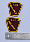2 Vintage The  Broadway Twill Fabric Uniform Patches Train Pennsylvania Railroad