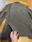 Men Paoloni Brown Linen Blazer 36   S   44