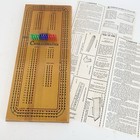 Vintage Drueke Model 1950 Wood Cribbagemaster 3 Track Cribbage Board W Pegs