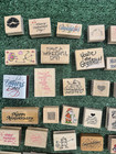 Vintage Lot Of Rubber Ink Stamps - Lot Of 84