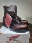 Nos Vintage Brown Red Wing Steel Toe  Boots 2204 Size 7 5 Eee Freshly Oiled New