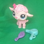 Littlest Pet Shop Pink Lamb 1st Release Pink Bow  1999 Exclusive Lps Rare Figure