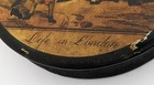 Victorian Hand Painted  life In London  Papier Mache Lacquer Snuff Box C19th