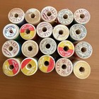 Vintage 20 Belding Corticelli Thread Wooden Spools Lot  Cotton poly  Multicolor
