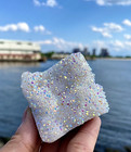 Natural Rainbow Angel Aura Quartz Cluster Titanium Geode Crystal Specimen Gift