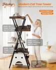 Modern Wood Cat Tree Tower - 67 Inch Tall Multi-level Heavy Duty