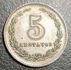 1923 Argentina 5 Centavos Over 100 Years Old Au High Grade Coin Key Date Km 34