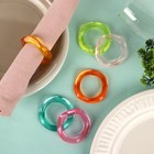 Alpha Living Home Set Of 12 Epoxy Resin Napkin Rings - Handcrafted Napkin Ring H