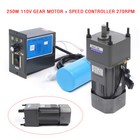 250w 110v Ac Gear Reduction Motor Electric variable Speed Control Reversible New