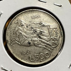 1961 Italy Silver 500 Lire Nice Coin