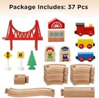Wooden Train Tracks Lot Railway Pieces Set Play For Thomas The Train Brio