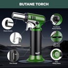 Koackl Butane Torch  360   Reverse Use Lighter For Cooking  Standard  Green
