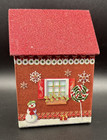 Punch Studio Decorative Christmas Keepsake Red Roof Box
