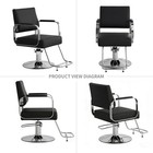Adjustable 360   Swivel Barber Salon Chair  440lbs Heavy Duty Styling Beauty 