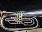 King 1129 Silver-plated 3-valve Marching Euphonium   King Hard Case Included