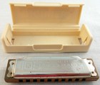 Hohner Blues Harp Harmonica Key Of E W big River Case Good Shape Germany