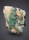 Rare Blue Indicolite Tourmaline   Mint Green Tourmaline On Matrix   Pakistan
