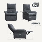 Recliner Chair Sofa Independent Control Footrest Dual Motor Electric - Gray