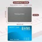 0 5mm Stainless Steel Metal Business Cards  30 Pack Blank Name Card  Black