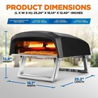 Nutrichef Portable Outdoor Pizza Oven - Gas Fired  Fire   Stone Outdoor Oven