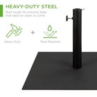 Steel Umbrella Base  Patio Stand W  Tightening Knob   Anchor Holes - 38 5lb