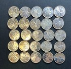 Canadian Silver Quarters  1962-1964  - 3 75 Oz  Silver - Lot 144  25 Coins 