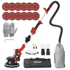 Electric Drywall Sander With Vacuum Attachment 810w 7a 6 Variable Speed 1800rpm