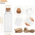 50 Pcs 20ml Mini Glass Bottles With Cork Stoppers small Vials Bottles