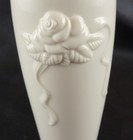 Lenox Flower Vase Off-white Narrow Embossed Rose 7  Porcelain Vintage