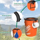 Bucket Toilet Seat  Portable Seat For 5 Gal Buckets  Universal  Black 