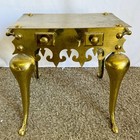 Antique Brass Fire Place Kettle Trivet side Table