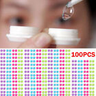 100 Mini Portable Contact Lens Storage Case Box Container Travel Prevent Leakage