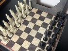 Vintage 1962 Conqueror Sculptured Chess Set Peter Ganine Pacific Game Co