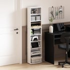 8-shelf Rack Storage Organizer Media Cabinet Tower Shelf Multimedia Holder Dvd