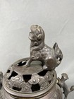 Antique Dragon Chinese Bronze Foo Dog Censer Incense Burner